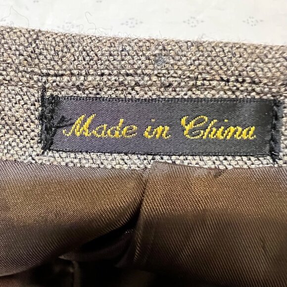 Mens Western Tweed Lambswool Blazer Leather Elbow Patches Circle S Size 48L - Picture 15 of 16